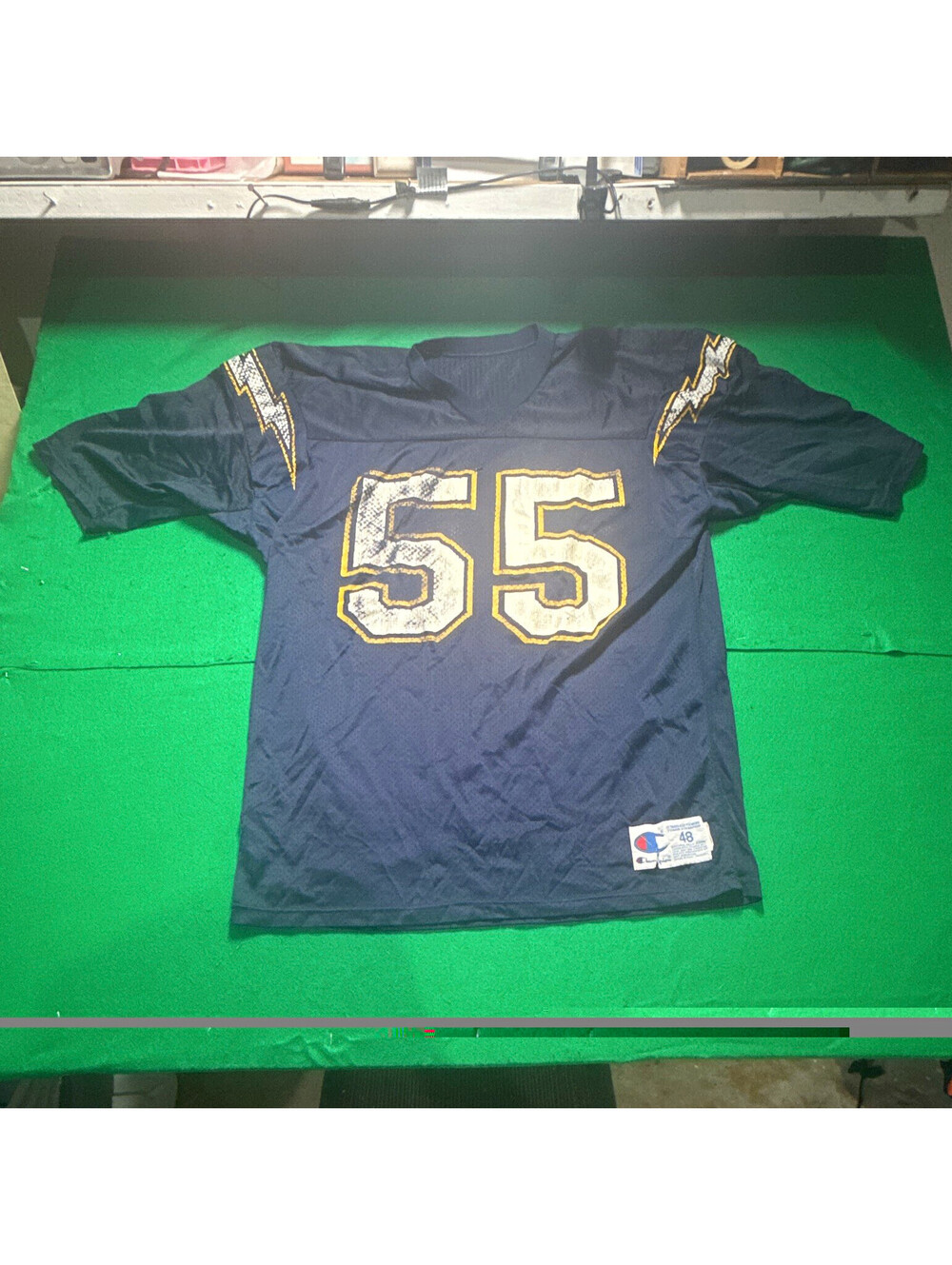 Made In USA Rare Vintage 90s Champion San Diego Chargers Junior Seau #55 Jersey